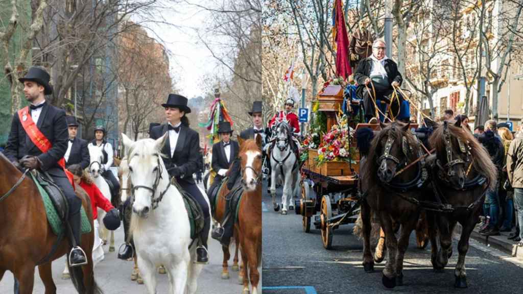 Cabalgata dels Tres Tombs en Sant Antoni en ediciones anteriores, símbolo de su Fiesta Mayor