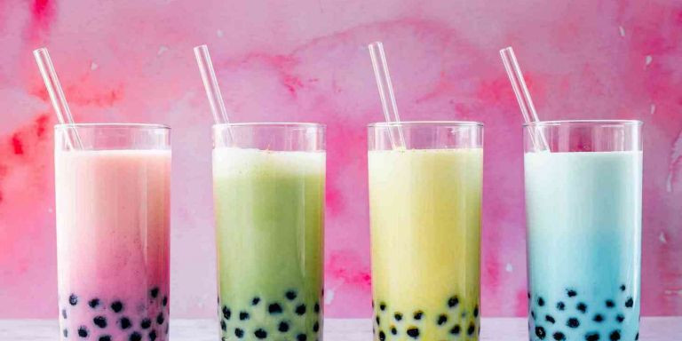 Variedad de 'bubble tea', bebida propia de china