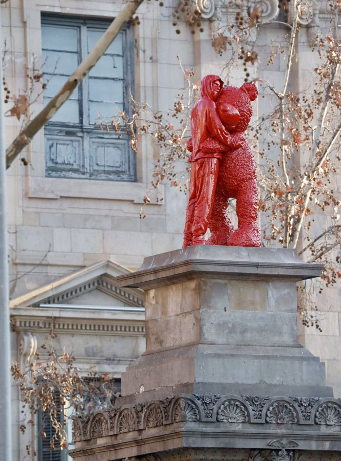 La escultura 'Humanidad', instalada sin permiso en la plaza Antonio López / EUROPA PRESS