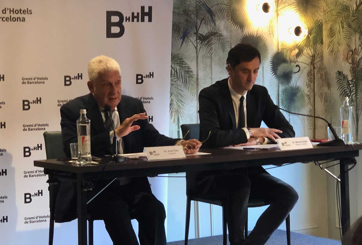 Jordi Clos, presidente del Gremi d'Hotels de Barcelona, y Manel Casals, director general / MA