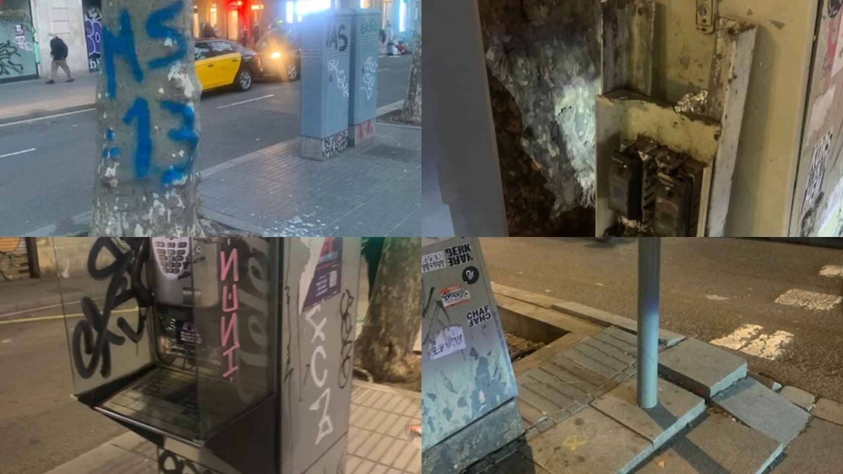 Fotomontaje con varios elementos degradados de la Rambla / AMICS DE LA RAMBLA