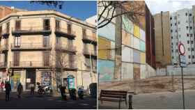 Fotomontaje con el edificio histórico del Clot derribado y el solar vacío en la actualidad / ASSOCIACIÓ DE VEÏNES I VEÏNS DEL CLOT-CAMP DE L'ARPA - METRÓPOLI