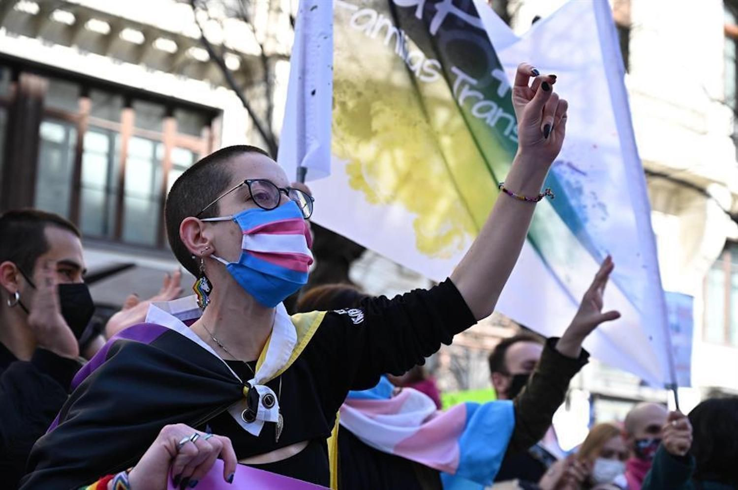 Imagen de archivo de una manifestación por los derechos de las personas trans / EFE