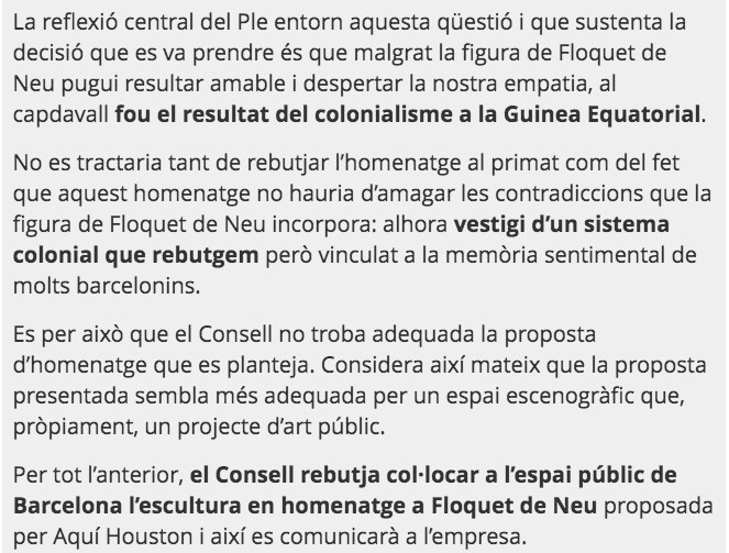 Extracto de la carta del Ayuntamiento a la petición de un homenaje a Copito de Nieve / RAC 1