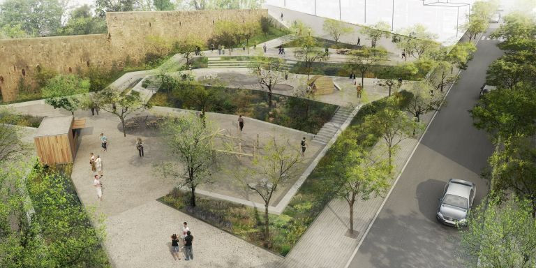 Render de los futuros Jardines de Anna Piferrer / AJ BCN