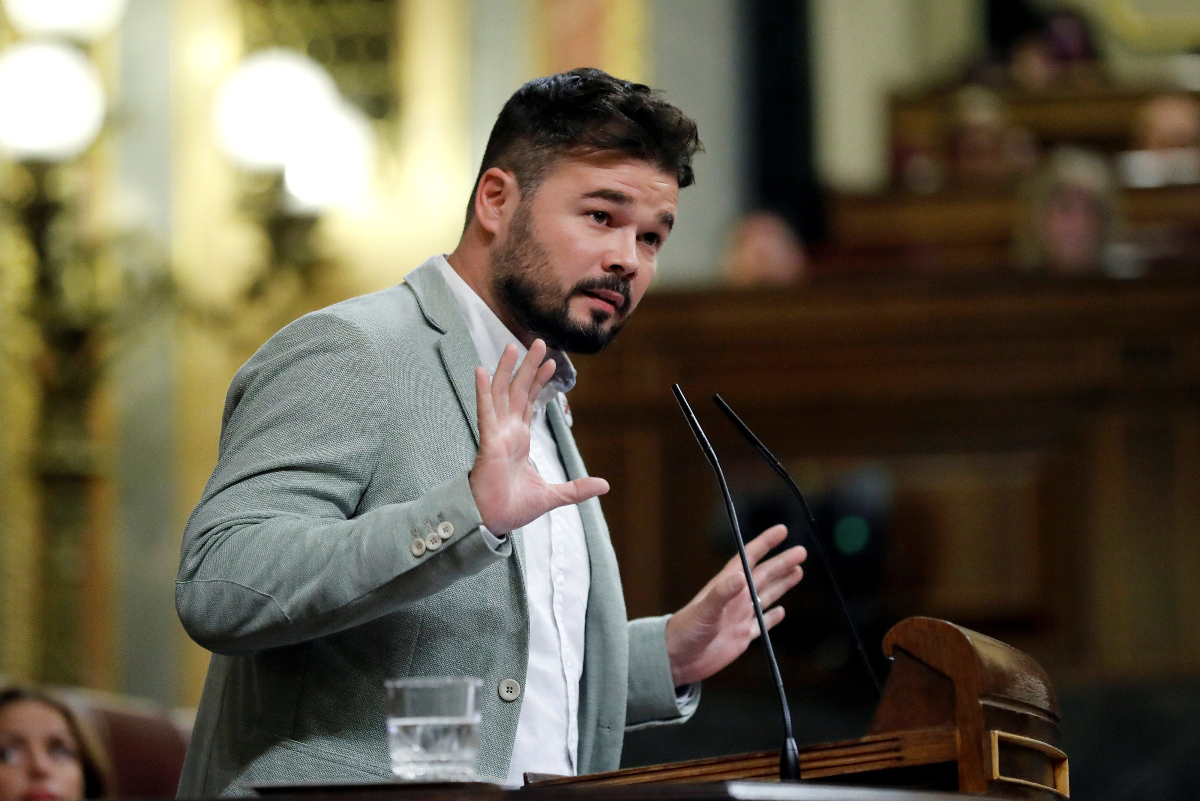 El líder de ERC en el Congreso, Gabriel Rufián / EFE