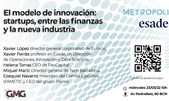 Invitación al debate organizado por Metrópoli y Esade 