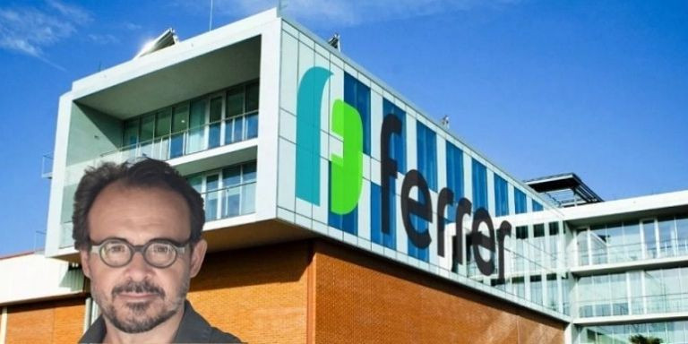 Fotomontaje de Sergio Ferrer-Salat frente a la sede de Laboratorios Ferrer / FOTOMONTAJE METRÓPOLI