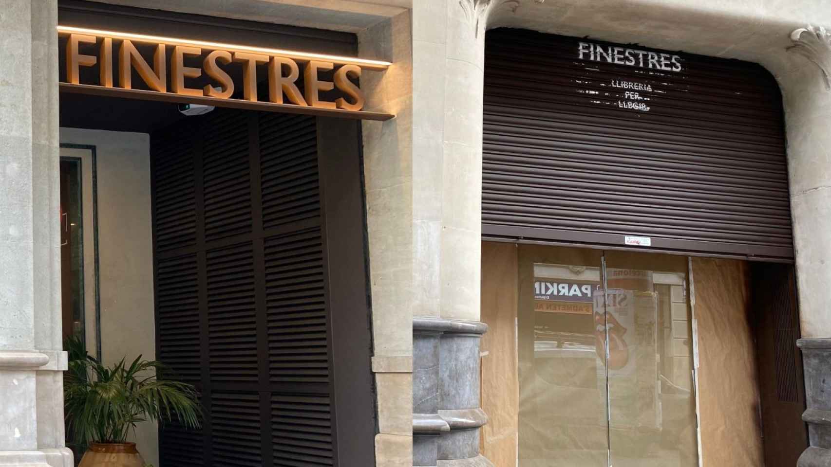 Entrada de la librería Finestres, una de las mejores de Barcelona / LLIBRERIA FINESTRES