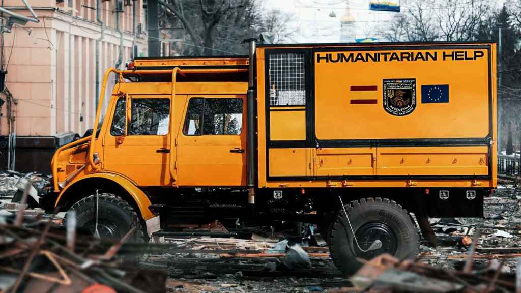 El camión en el que viajará a Ucrania el equipo de sanitarios y bomberos de la asociación Off Road First Responder / CEDIDA