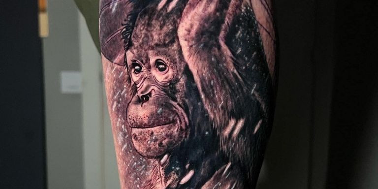 Un ejemplo de primate tatuado en el 228 Tattoo Studio de Sant Adrià / CEDIDA