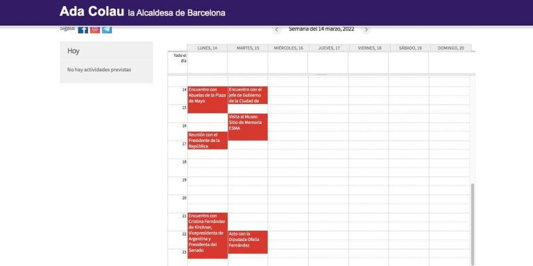 La agenda de Colau de la semana del 14 al 20 de marzo / AYUNTAMIENTO DE BARCELONA