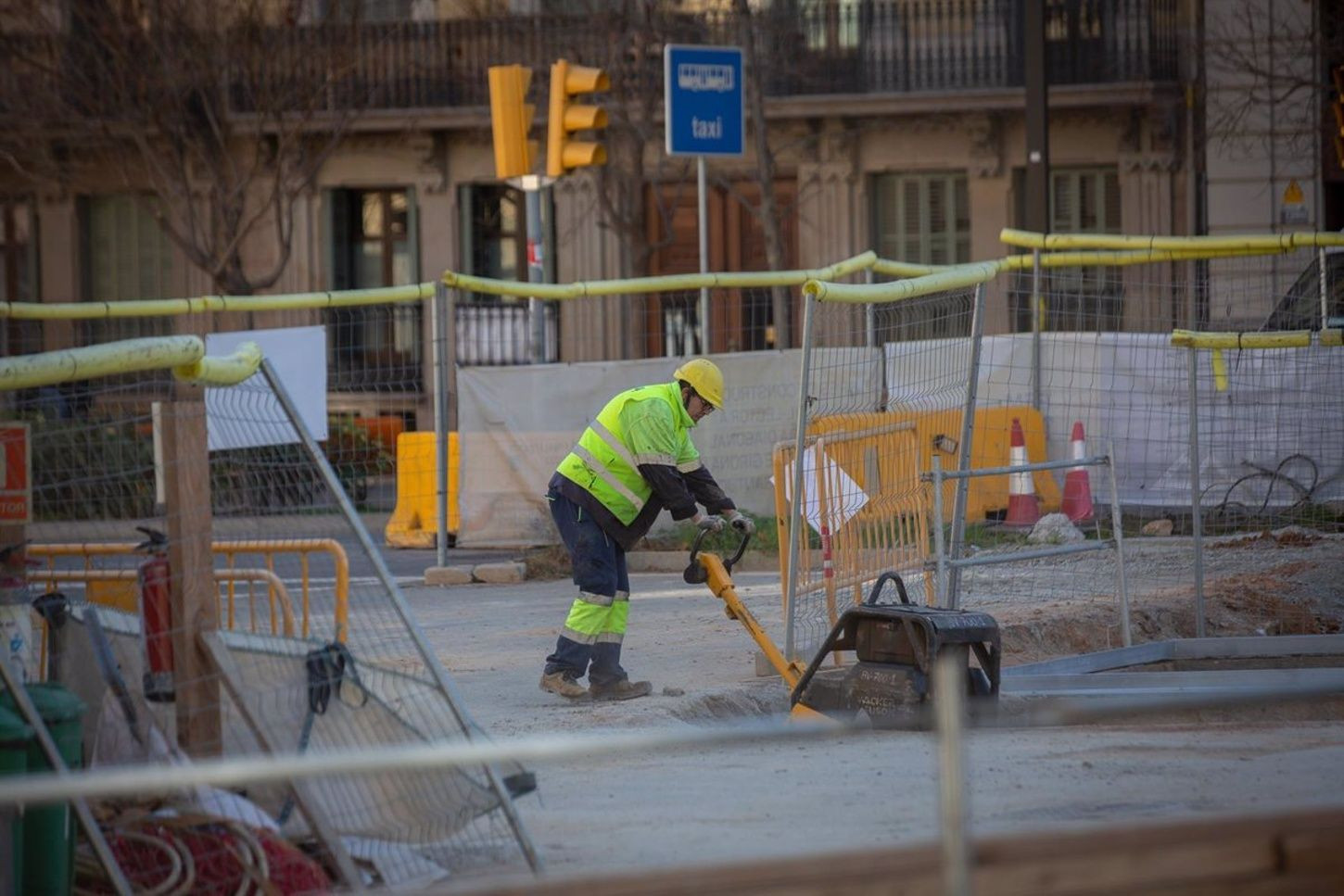 Obras de la unión del tranvía por la Diagonal / EUROPA PRESS