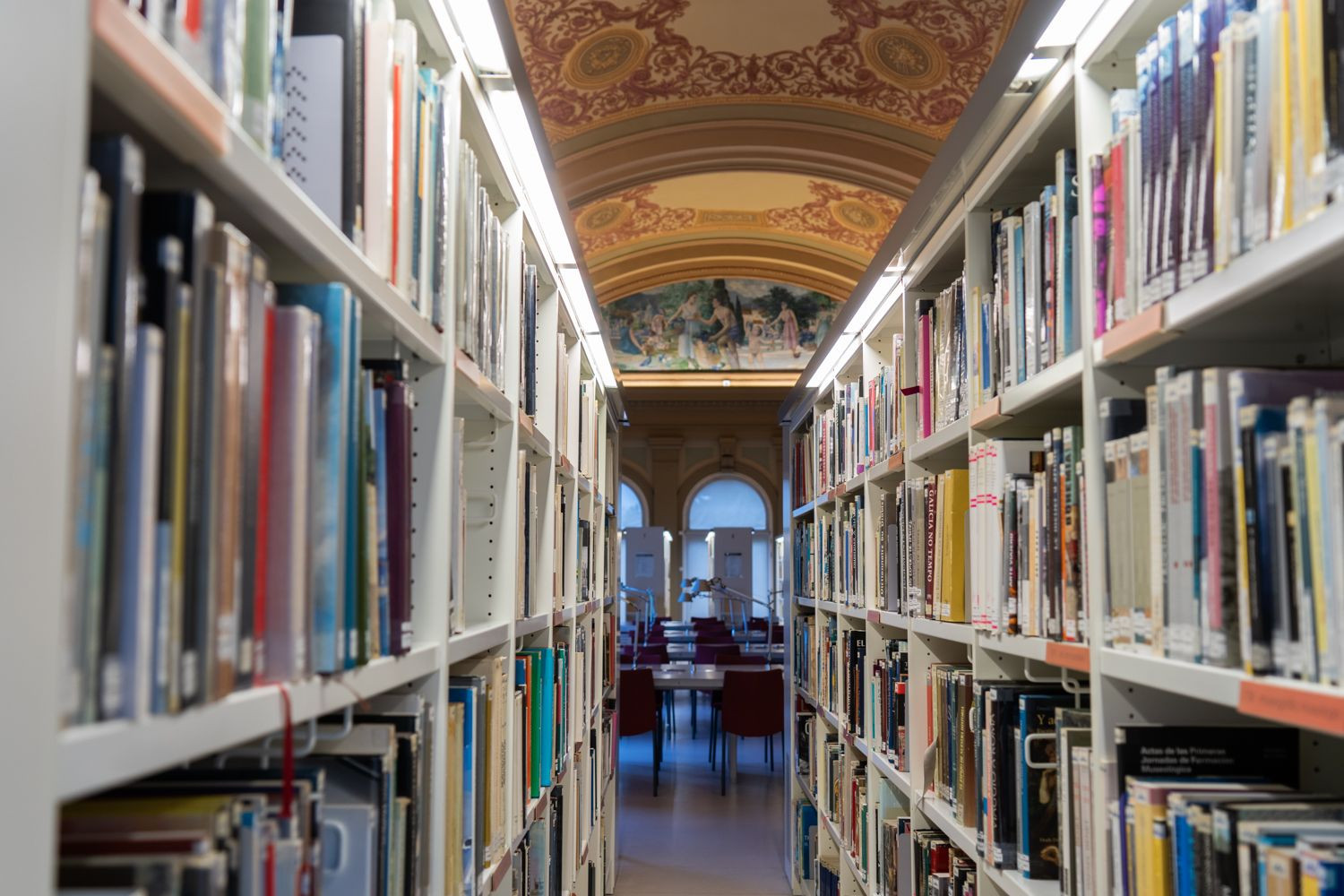 Biblioteca del MNAC durante la entrevista con Josep Serra / LUIS MIGUEL AÑÓN (MA)