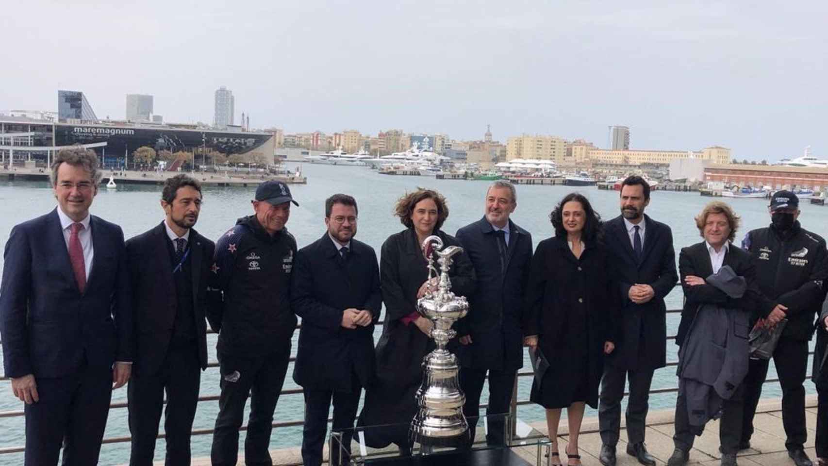 Presentación de la Copa América con Colau y Aragonès / EUROPA PRESS