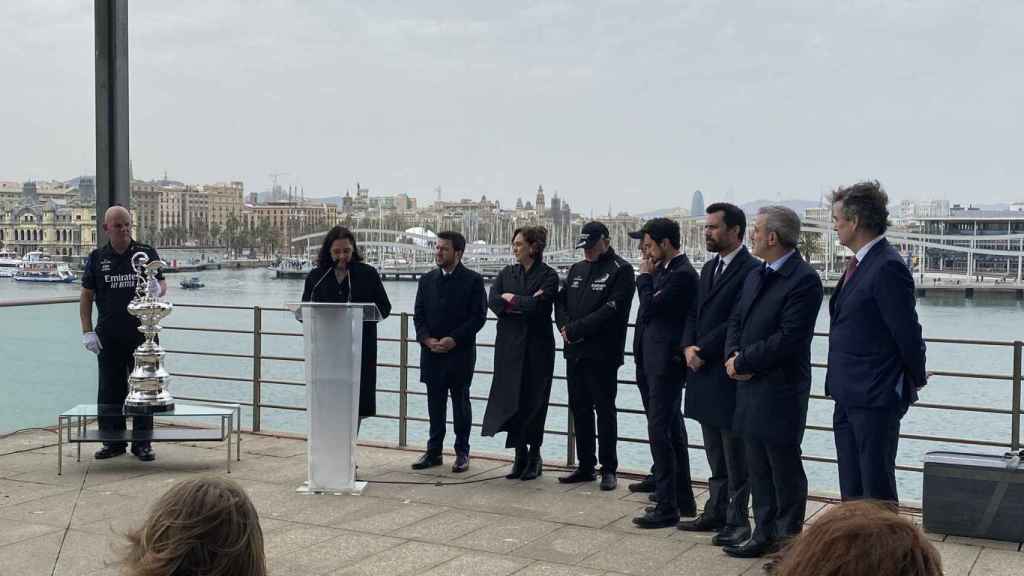 Aurora Catá, presidenta de Barcelona Global, en la presentación de la Copa América de Vela / TWITTER