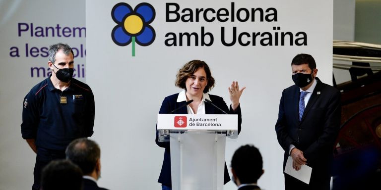 Ada Colau, durante la rueda de prensa de este martes / AYUNTAMIENTO DE BARCELONA