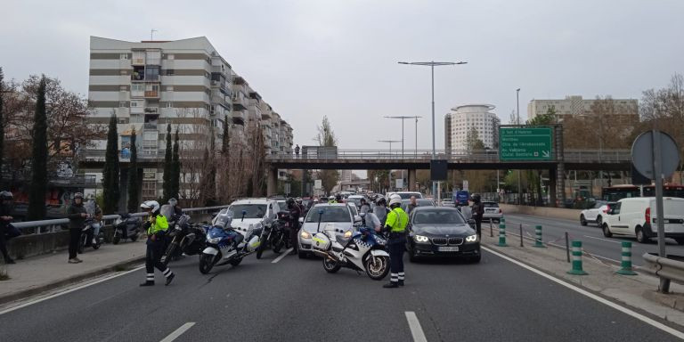 Otra imagen del corte en la ronda de Dalt / USTEC