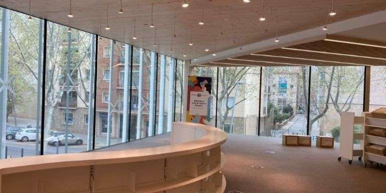 Interior de la nueva biblioteca García Márquez de Sant Martí (en construcción) / METRÓPOLI