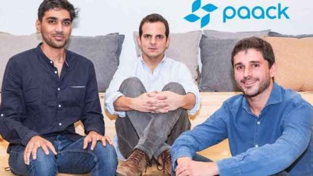 Fernando Benito, Xavier Rosales y Suraj Shirvankar, fundadores de Paack
