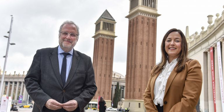  Constantí Serrallonga, el director general de Fira de Barcelona, y Liz Plizga, vicepresidenta del Grupo Diversified Communications / FIRA DE BARCELONA