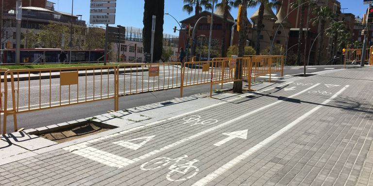 Carril bici sobre la acera que será sustituido / METRÓPOLI - RP