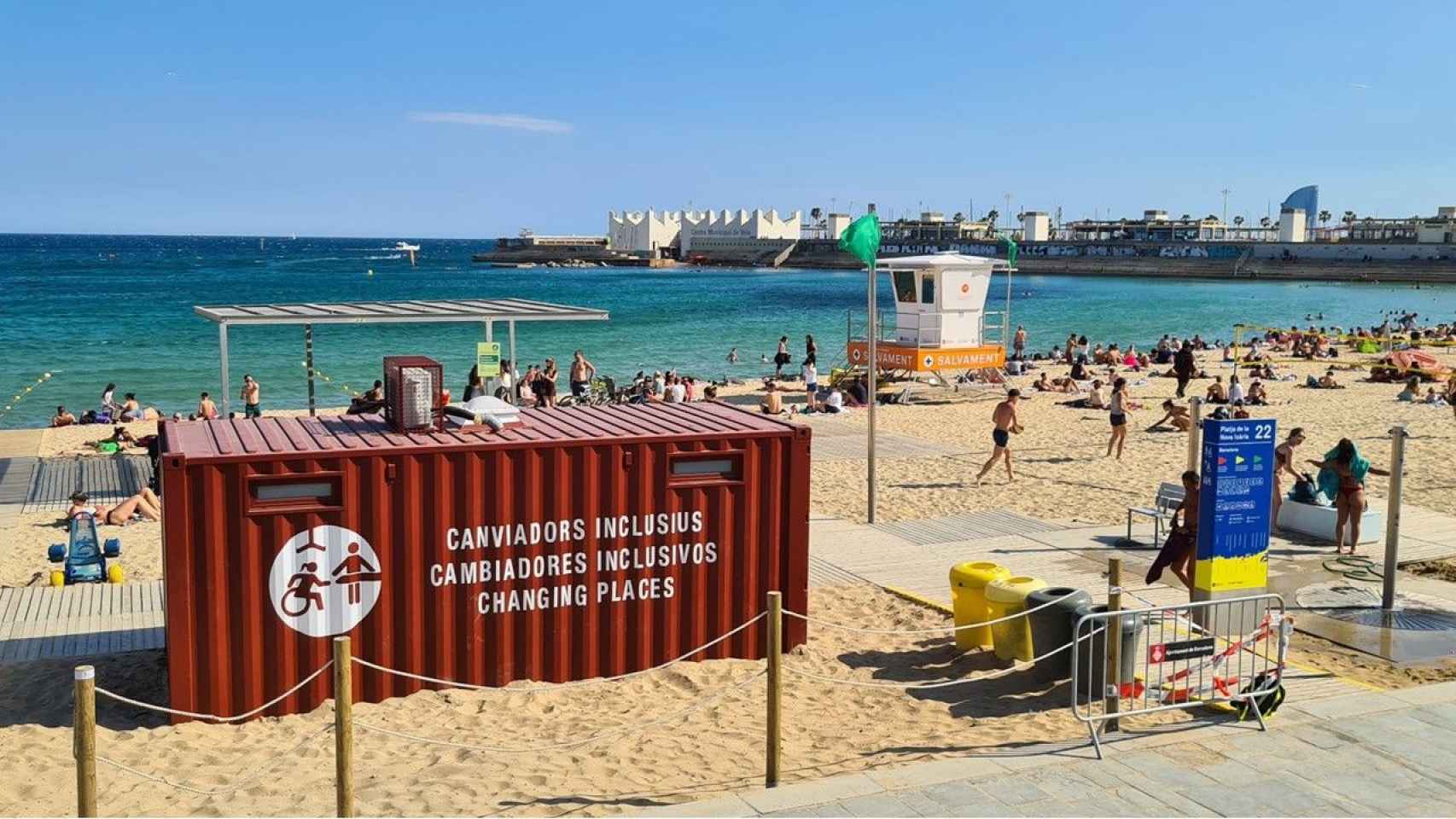 Espacio de la playa de Barcelona para personas con movilidad reducida, que se mejorará después de cinco años / AYUNTAMIENTO