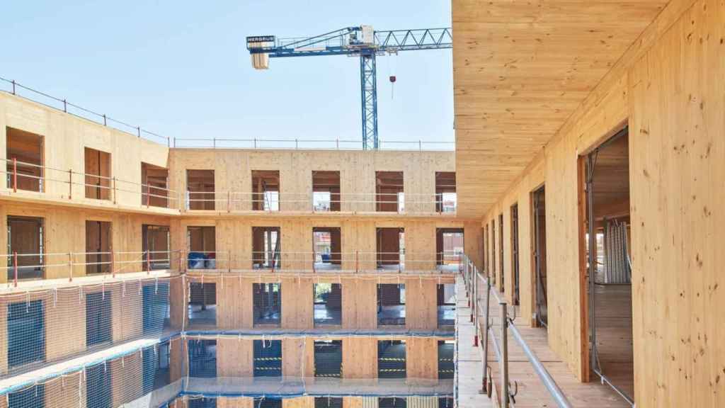 Edificio de Barcelona en construcción