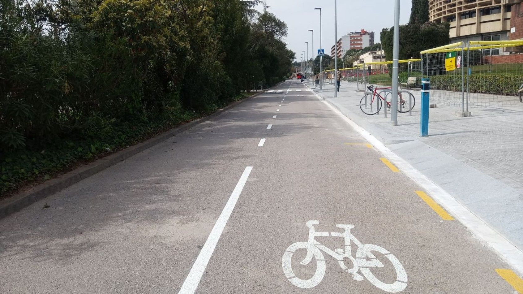 Carril bici en el lateral de la Diagonal / AJ BCN