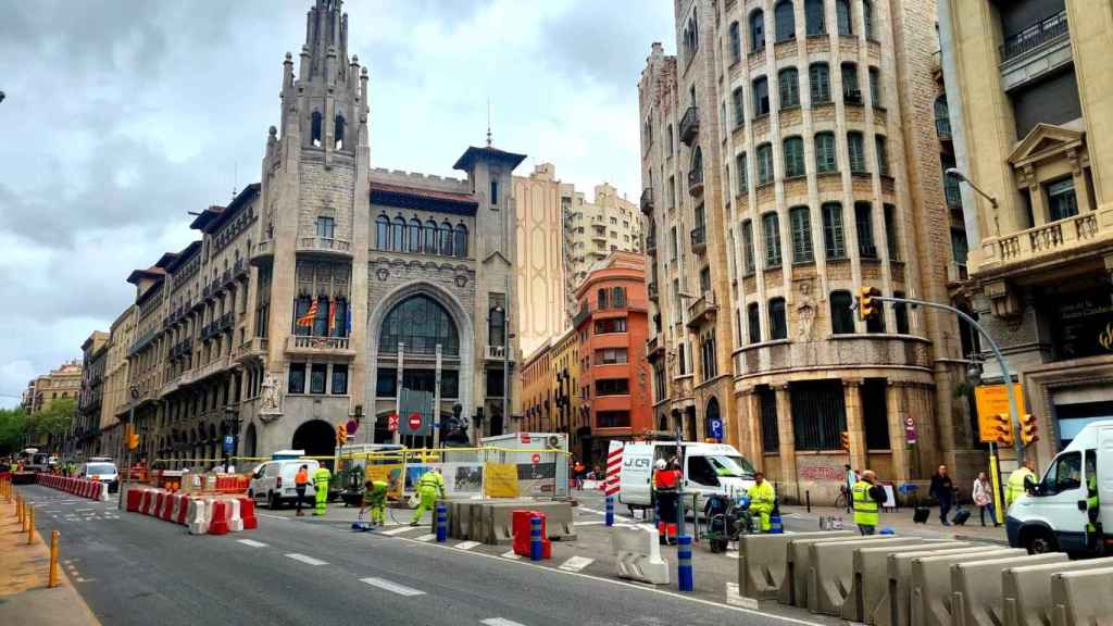 Obras en la vía Laietana