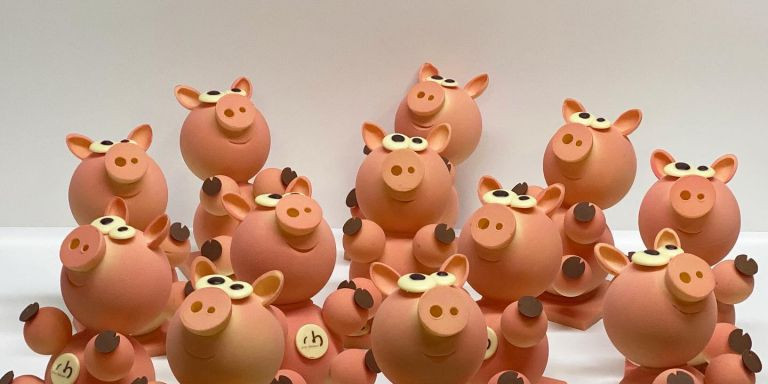 Monas de Pascua en forma de cerdos de Oriol Balaguer / INSTAGRAM