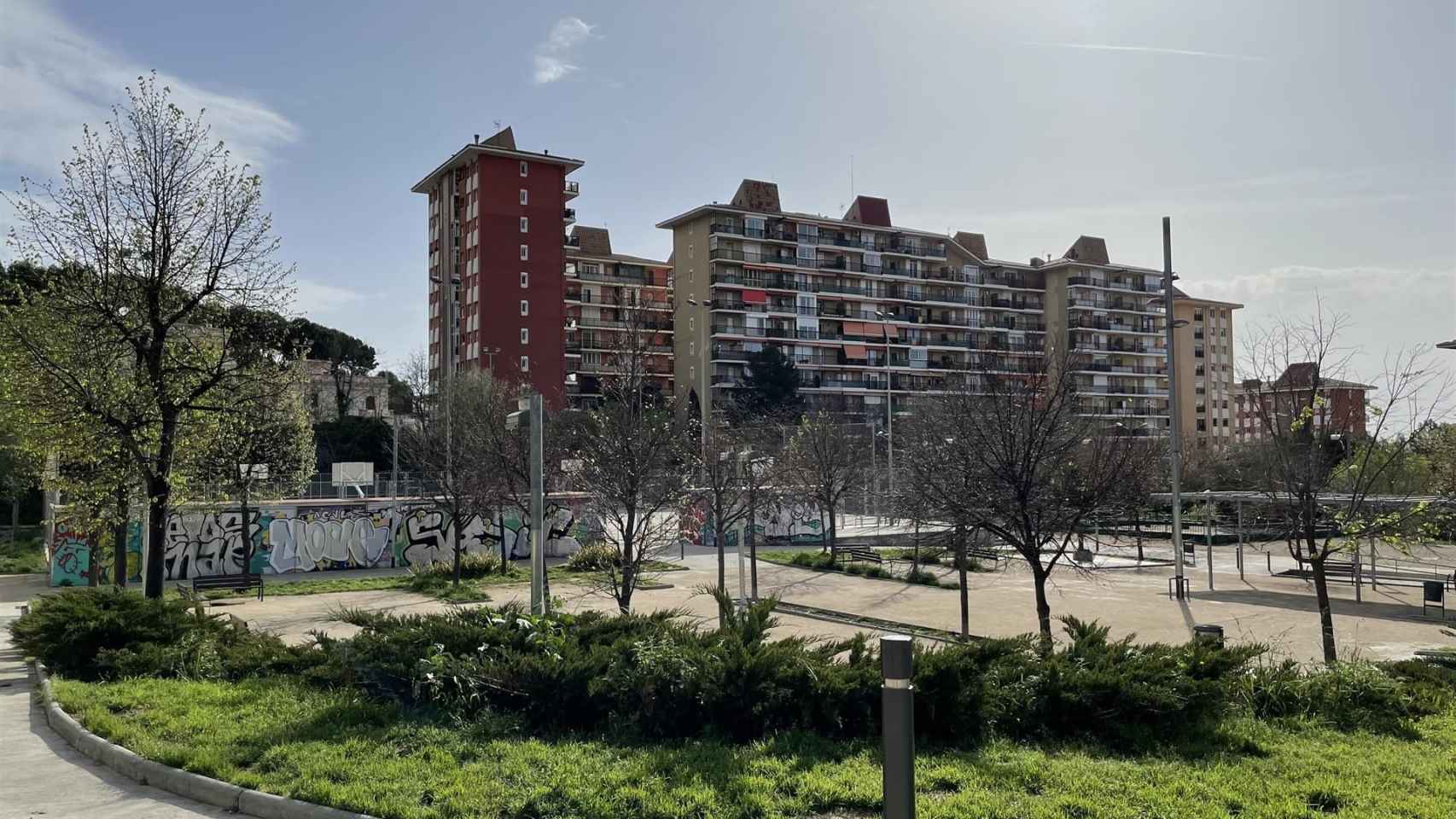 Plaza de les Pedreres en el barrio de Can Baró de Barcelona / EUROPA PRESS