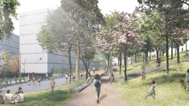 Recreación digital del futuro parque urbano de Can Clos / AYUNTAMIENTO DE BARCELONA