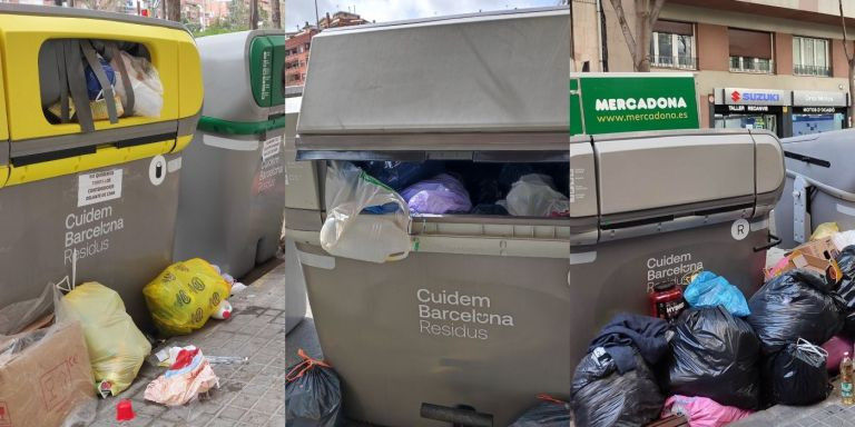 Fotomontaje de la ineficiencia de los nuevos contenedores de Barcelona / METRÓPOLI