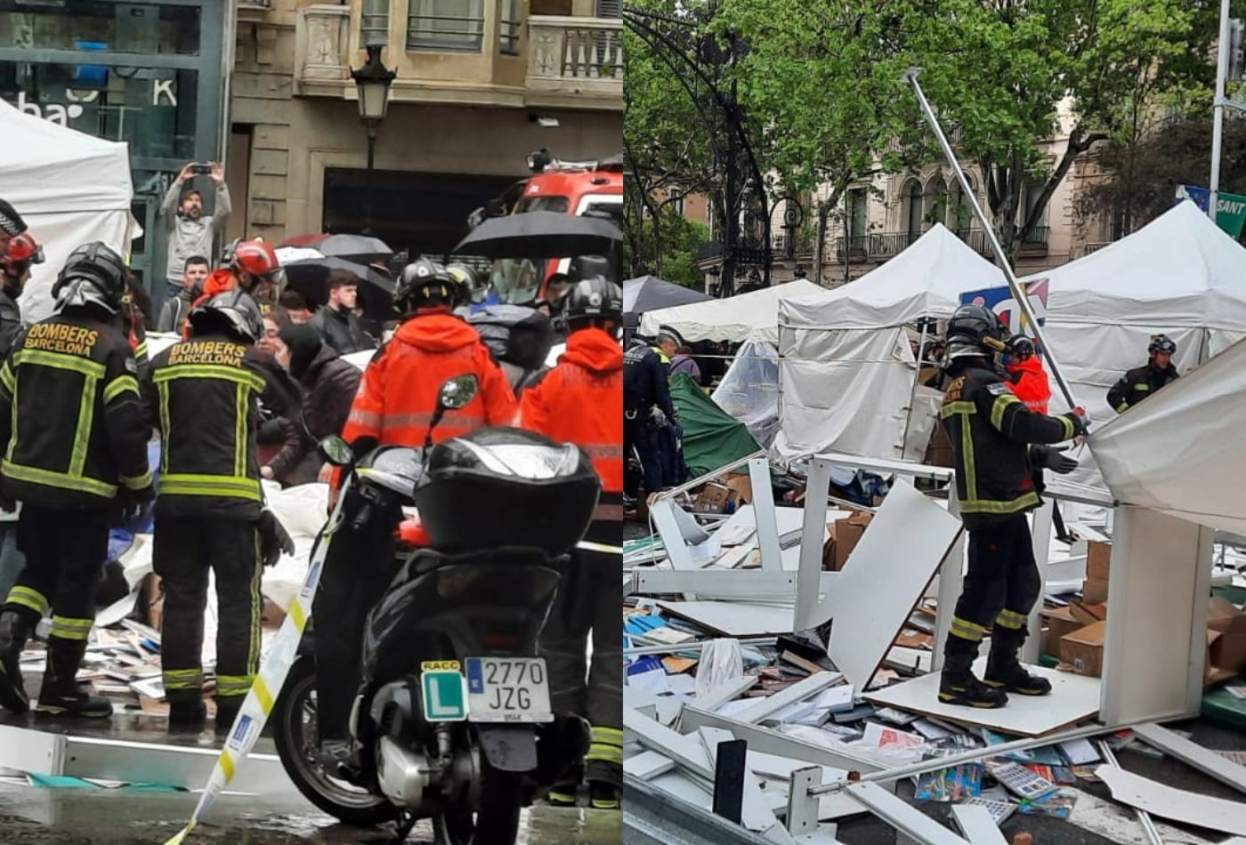 Así quedó la 'superilla' literaria tras los destrozos por la tormenta / METRÓPOLI