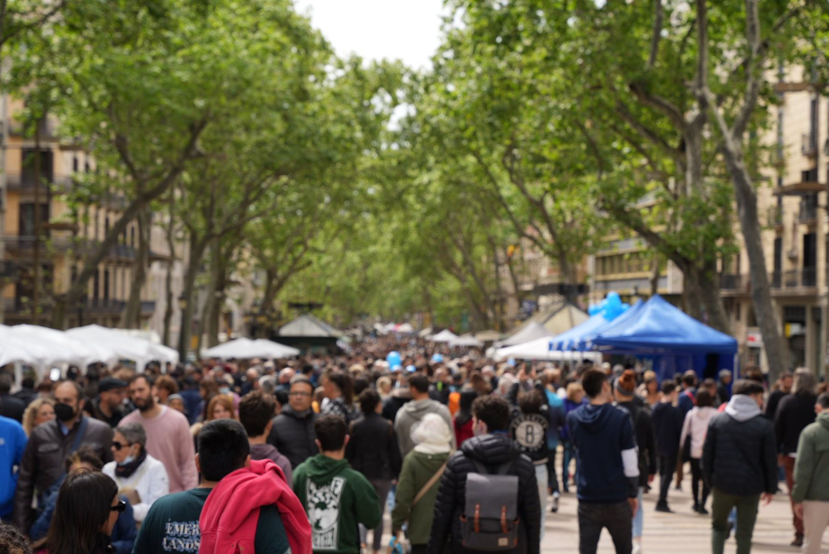 La Rambla de Barcelona, hasta la bandera en Sant Jordi / LUIS MIGUEL AÑÓN - MA