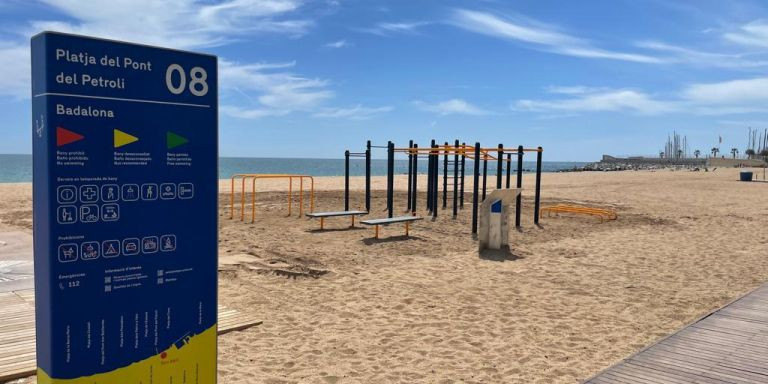 La futura área de entrenamiento en la playa de Badalona / AJUNTAMENT DE BADALONA