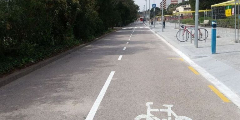 Carril bici en el lateral de la Diagonal / AJ BCN