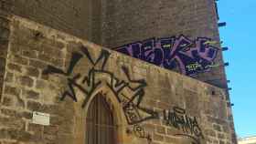 Graffiti en la basílica de Santa Maria del Pi/ JR