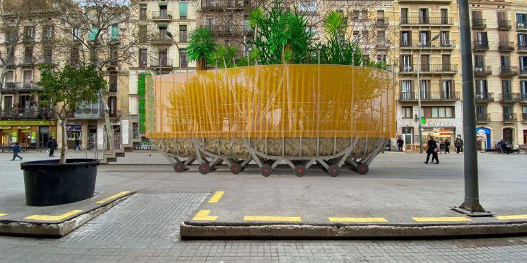 La instalación del arca en la ronda de Sant Antoni / AYUNTAMIENTO DE BARCELONA