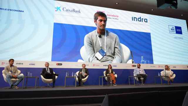 El co-fundador de Glovo, Oscar Pierre, el CEO de Wallbox, Enric Asunción, el presidente de Indra, Marc Murtra, la cofundadora de Vilynx, Elisenda Bou y la socia fundadora de SEAYA