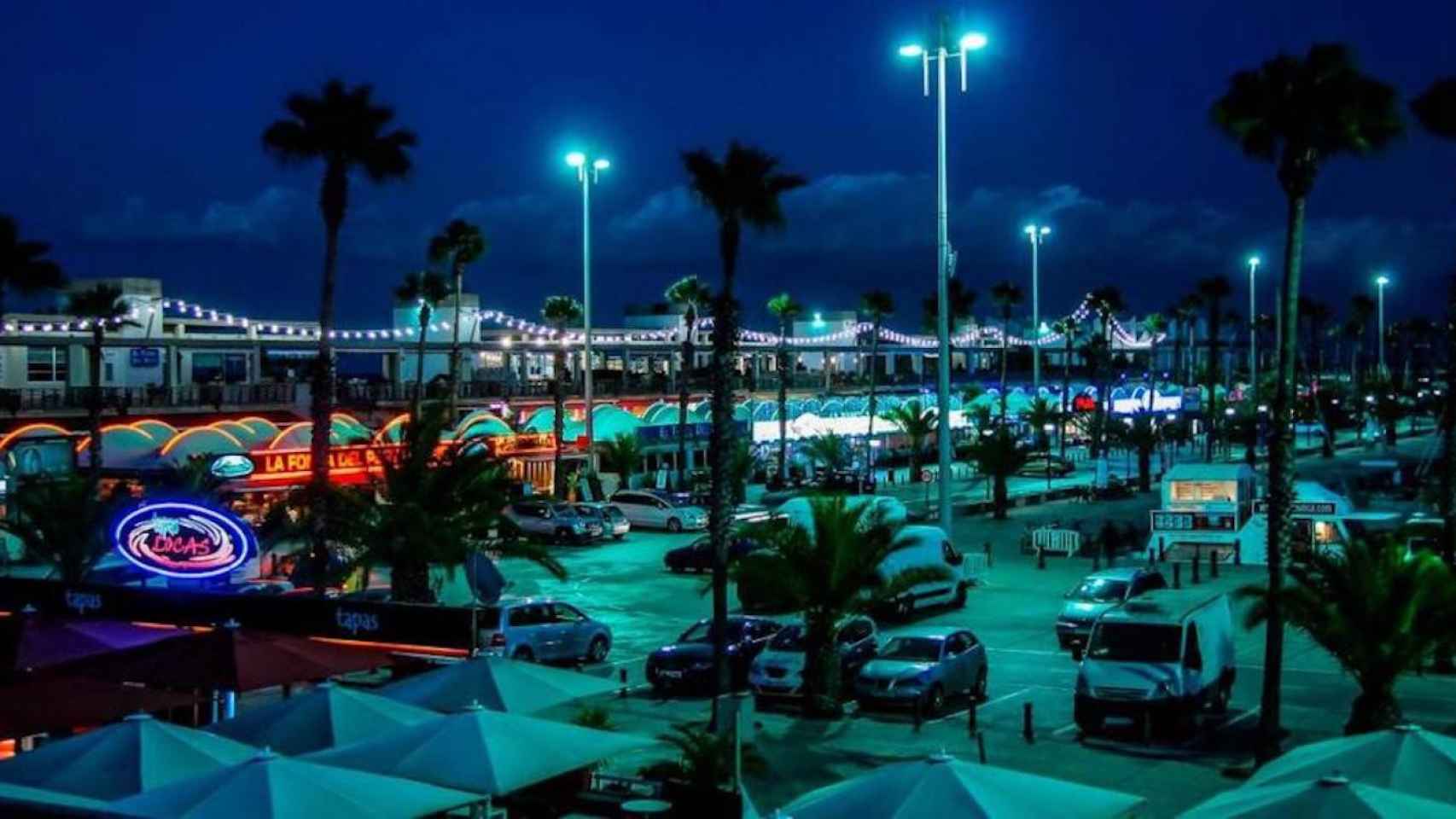 Zona del Port Olímpic en la que cuatro hombres mataron a otro en 2019 / ARCHIVO