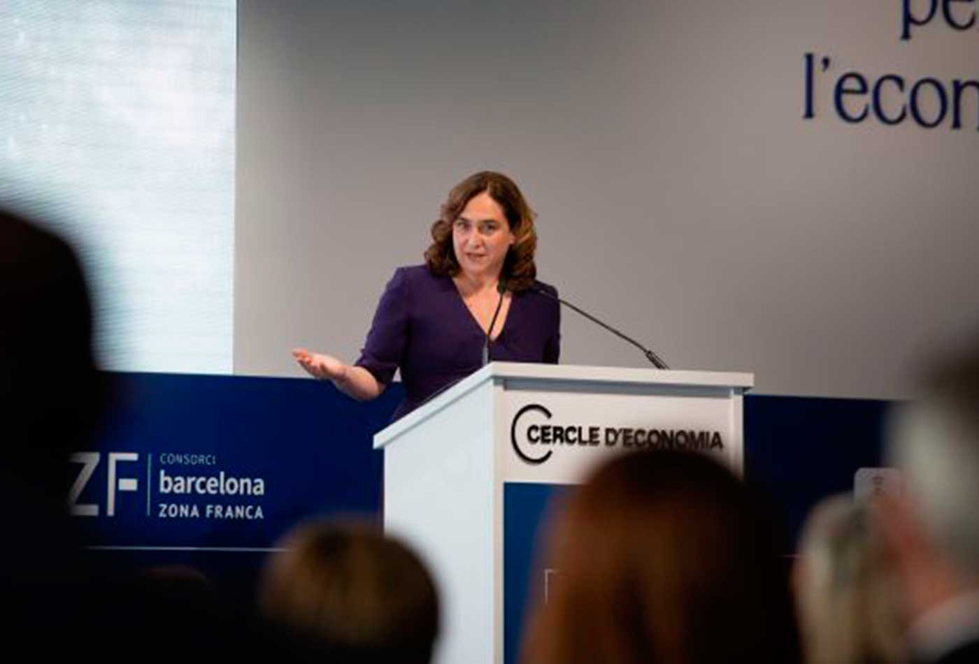 La alcaldesa Ada Colau, en las jornadas del Círculo de Economía / EP