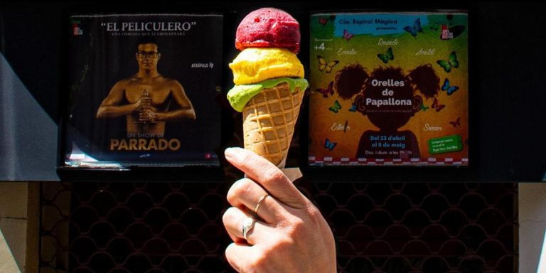 Cucurucho con tres helados de Paral·lelo / INSTAGRAM