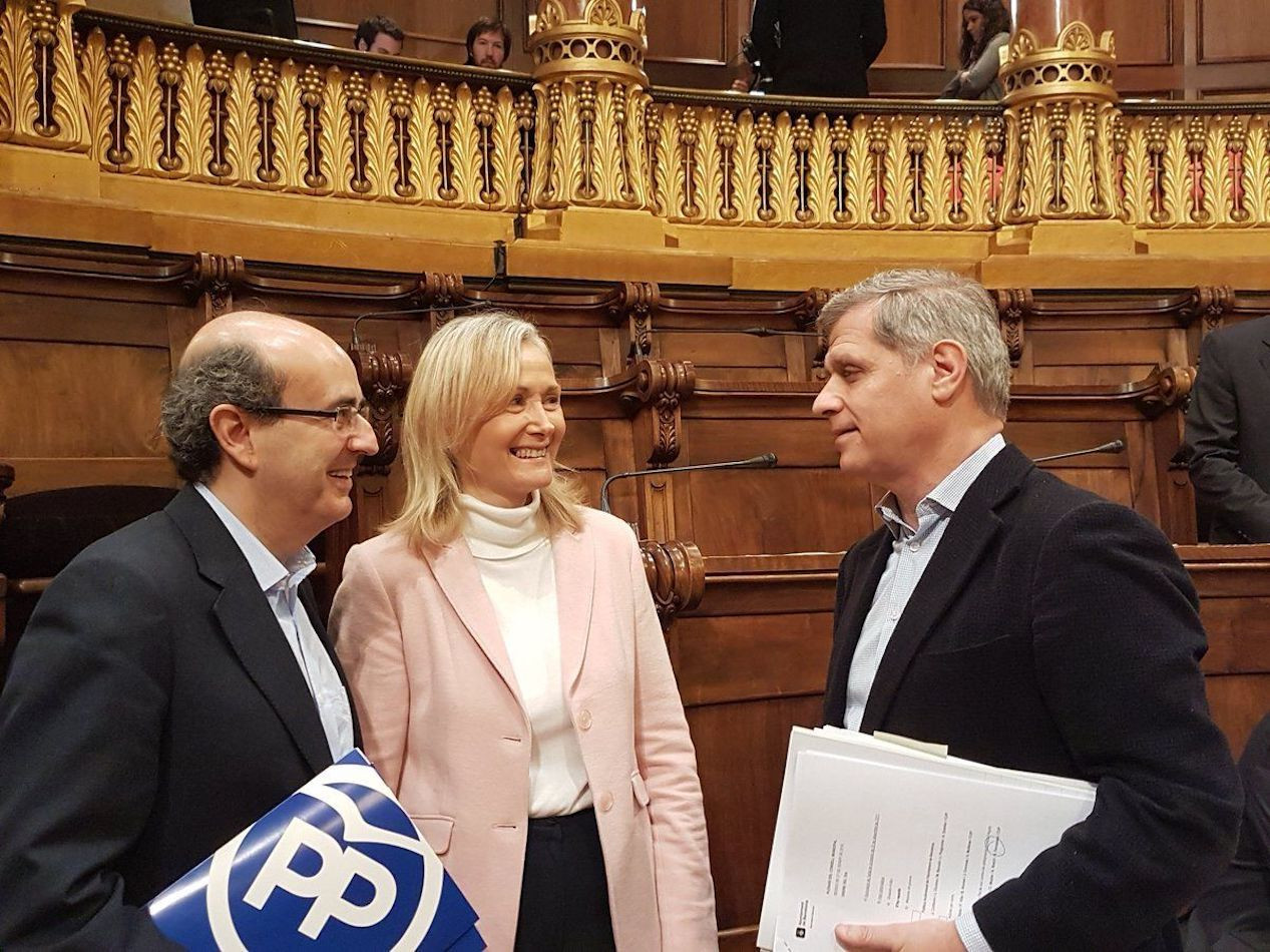 Javier Mulleras, Ángeles Esteller y Alberto Fernández Díaz, del PP, el mandato pasado