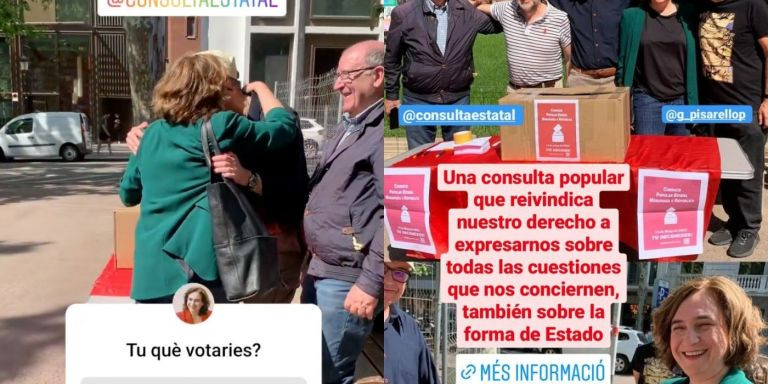 Imágenes de Colau en la votación que ha compartido en su Instagram / RRSS