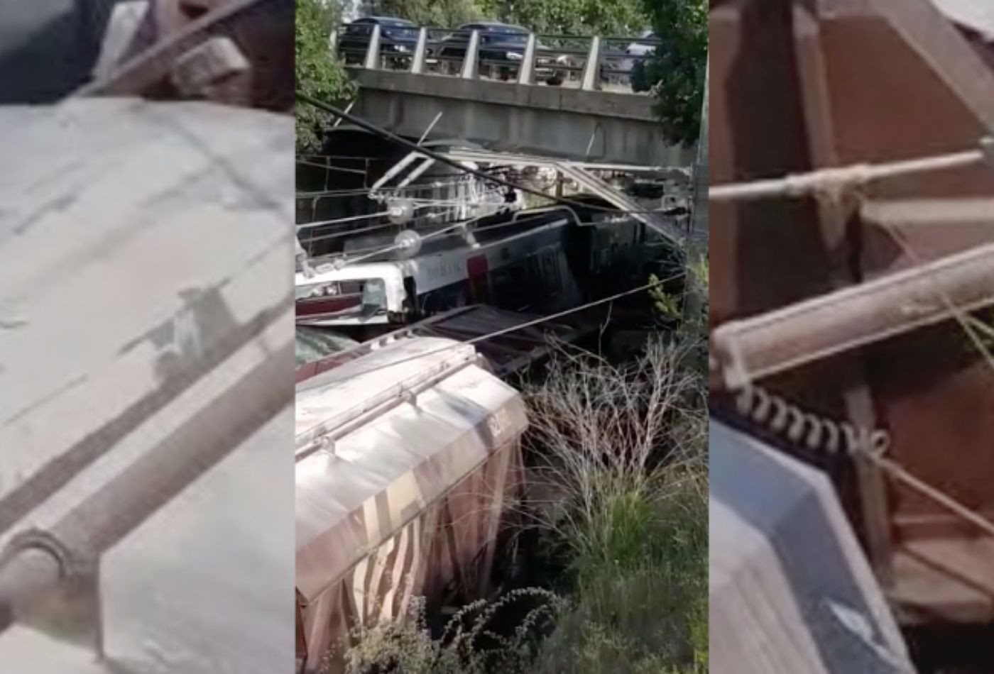 Estado de los vagones tras el choque entre trenes en Sant Boi / METRÓPOLI