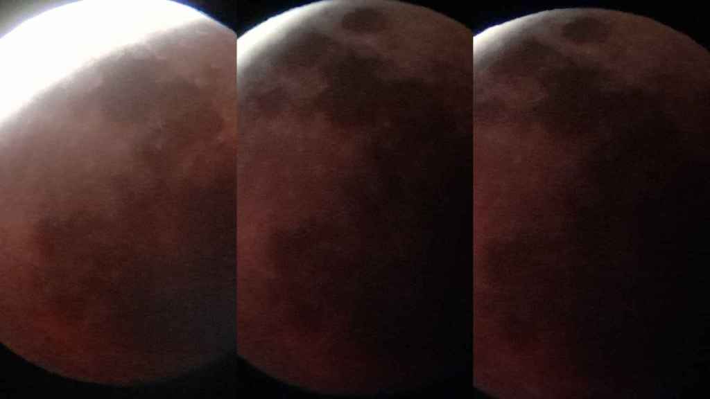 Fases del eclipse lunar visto desde Barcelona / TWITTER - @Josep_Trigo