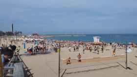 La playa Nova Icària de Barcelona el pasado sábado / METRÓPOLI