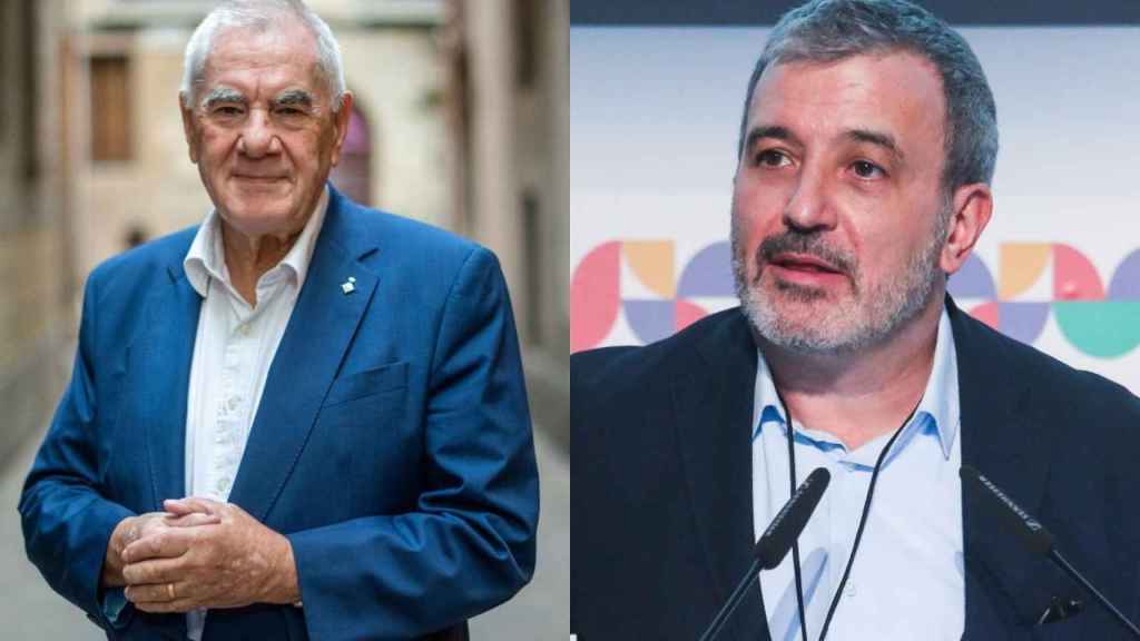 El líder de ERC, Ernest Maragall, y el líder del PSC, Jaume Collboni